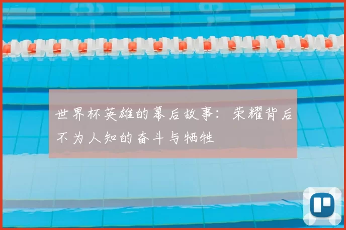 世界杯英雄的幕后故事：荣耀背后不为人知的奋斗与牺牲
