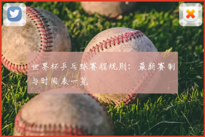 世界杯乒乓球赛程规则：最新赛制与时间表一览